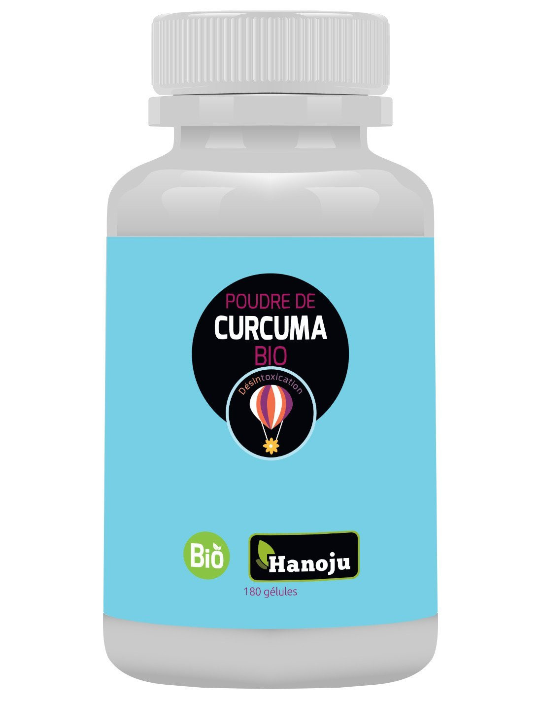 Extrait de Curcuma Bio – 180 gélules dosées à 500 mg - Pharmanath